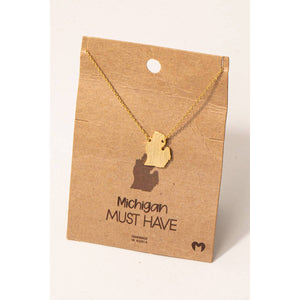 Michigan Must Have Necklace, Gold