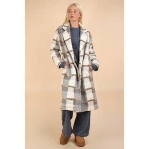 Della Plaid Coat