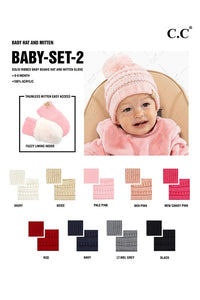 C.C Baby Hat and Mitten Set