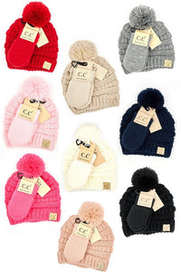 C.C Baby Hat and Mitten Set