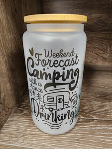 Frosted Camping Glass Tumbler!