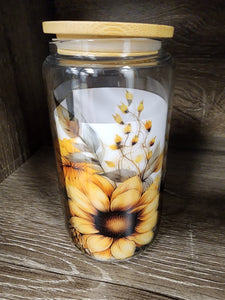 Sunflower Glass Tumbler!