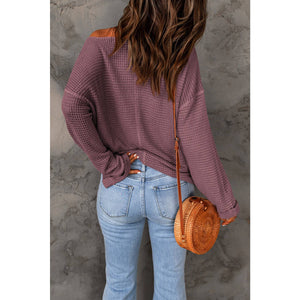 Lola Waffle Knit Loose Long Sleeve