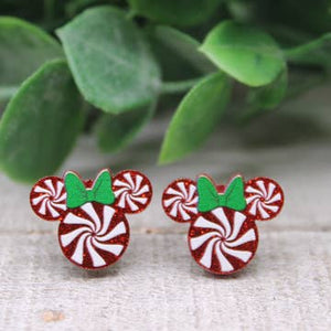 Peppermint Mouse Earrings