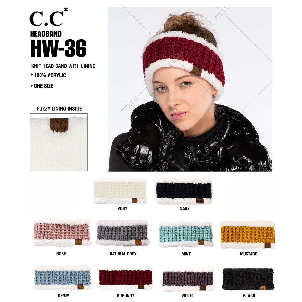 C.C Sherpa Lined Headband