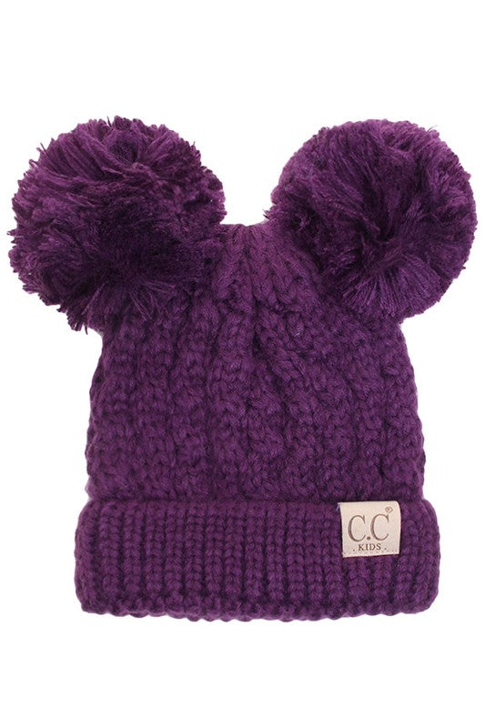 Kid's C.C Double Pom Beanie