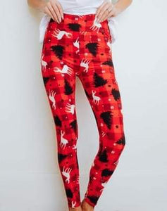 Reindeer Plaid Ultimate Leggings