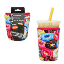 Load image into Gallery viewer, Medium Brew Buddy Insulated Iced Coffee Sleeve- Donuts
