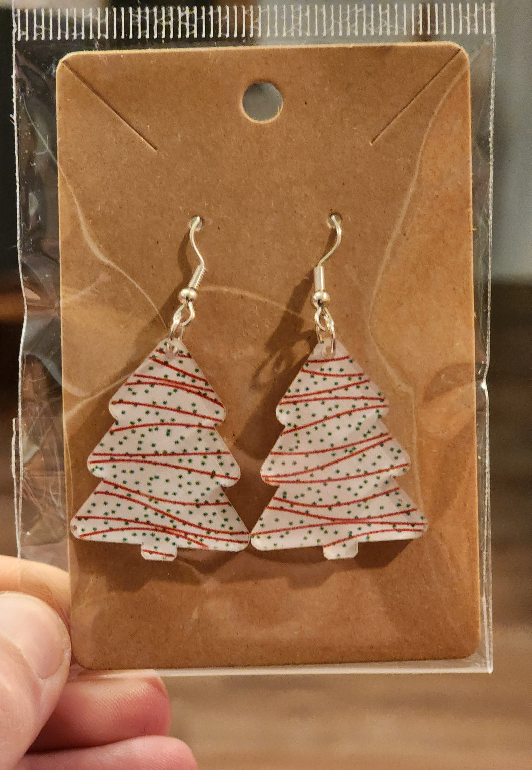 Christmas Tree Cake Earrings